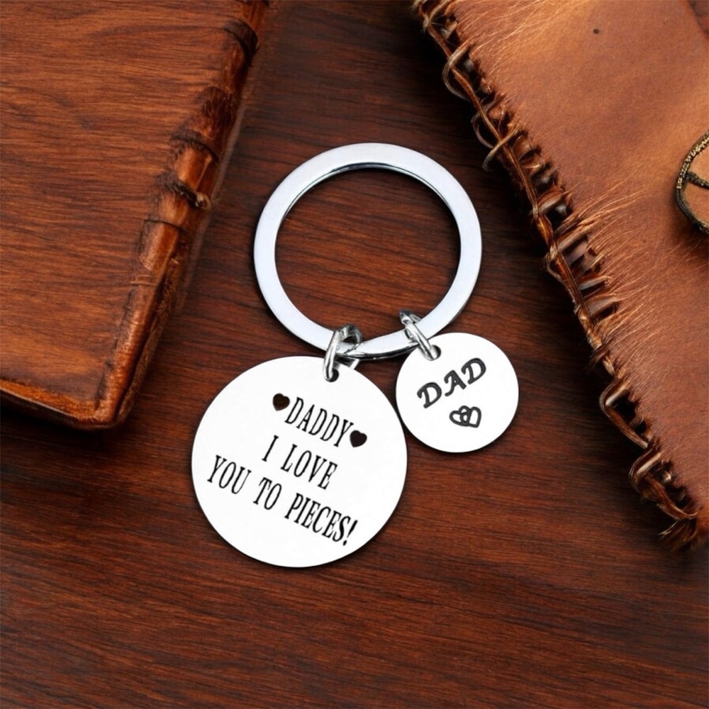 Silver Keychain with Heartfelt Message